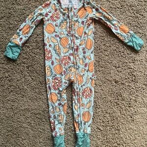 Bums and Roses Thanksgiving Print Onesie